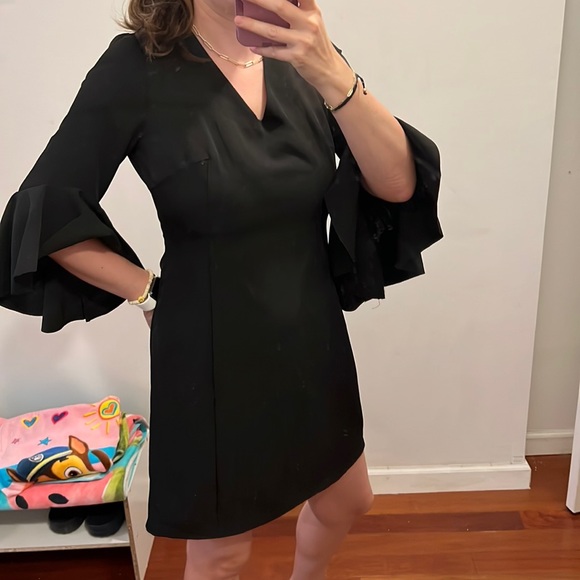 NWT laundry by Shelli segal black dress size 6 - Picture 3 of 5